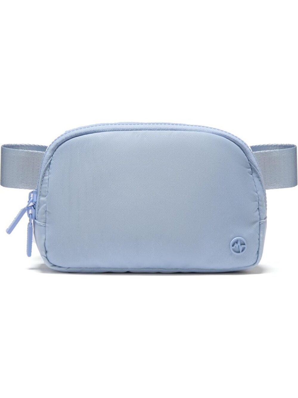 Women's Windmill Blue Nylon Fanny Pack Double Zipper Waist Pack Adjustable Strap